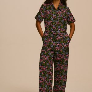 Ragan - Organic Cotton Jumpsuit in Grunge Ditsy Floral